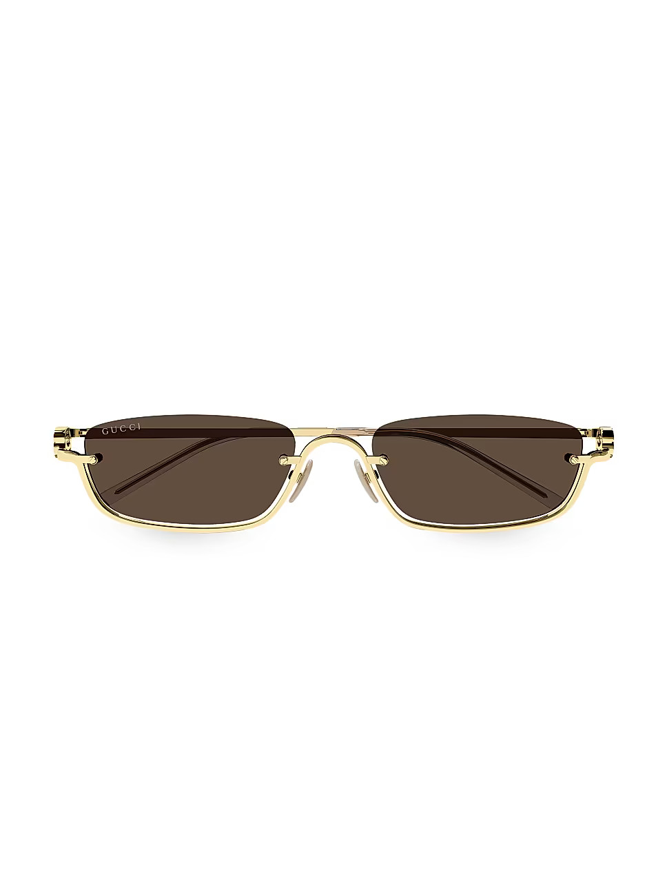 GG Upside Down 55MM Rectangular Metal Sunglasses | Saks Fifth Avenue