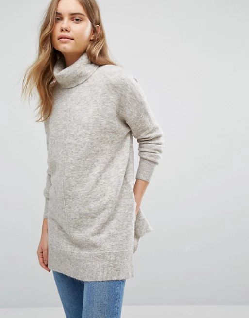 Warehouse – Kastenförmiger Pullover aus elastischer Mohairwolle | Asos DE