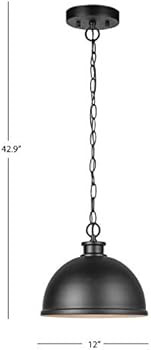 Amazon Brand – Stone & Beam Contemporary Metal Outdoor Pendant Light, 10"H, Matte Black | Amazon (US)