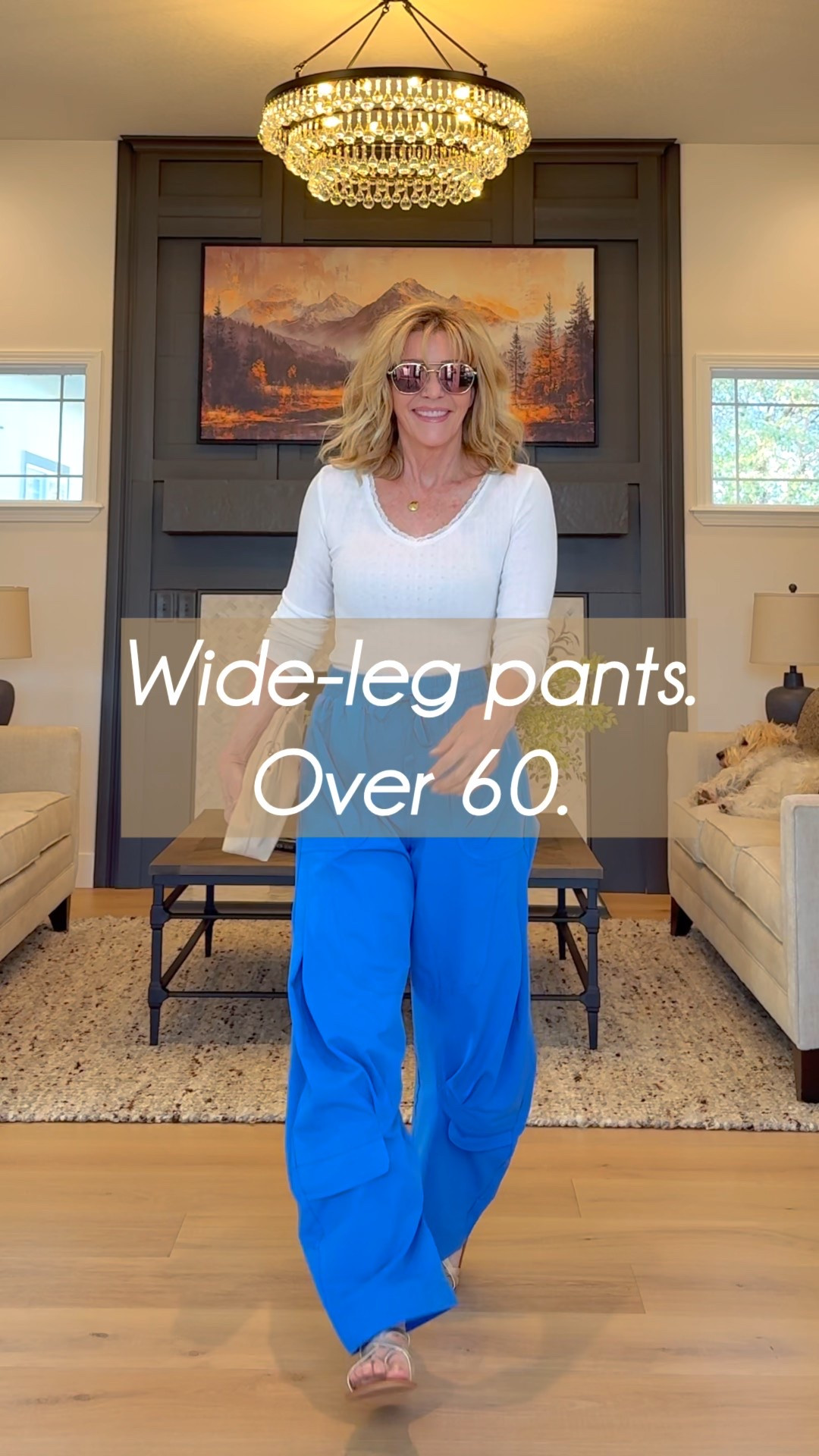 Wide-leg pants over 60 — this is how I style the volume.

High-rise pants + fitted top = balance. That’s the formula. Without it, wide-leg pants read boxy. With it, they look modern and intentional. Finished with flat sandals for real life.

These blue wide-leg/barrel pants are lightweight, and comfortable — perfect for casual days, travel outfits, and everyday wear.
*Blue is currently sold out, but lots of other color options available .

Wide-leg pants over 60, fitted top, flat sandals, casual outfit — everything is linked in LTK. Amazon outfit.

#LTKootd #LTKBeauty #LTKOver40