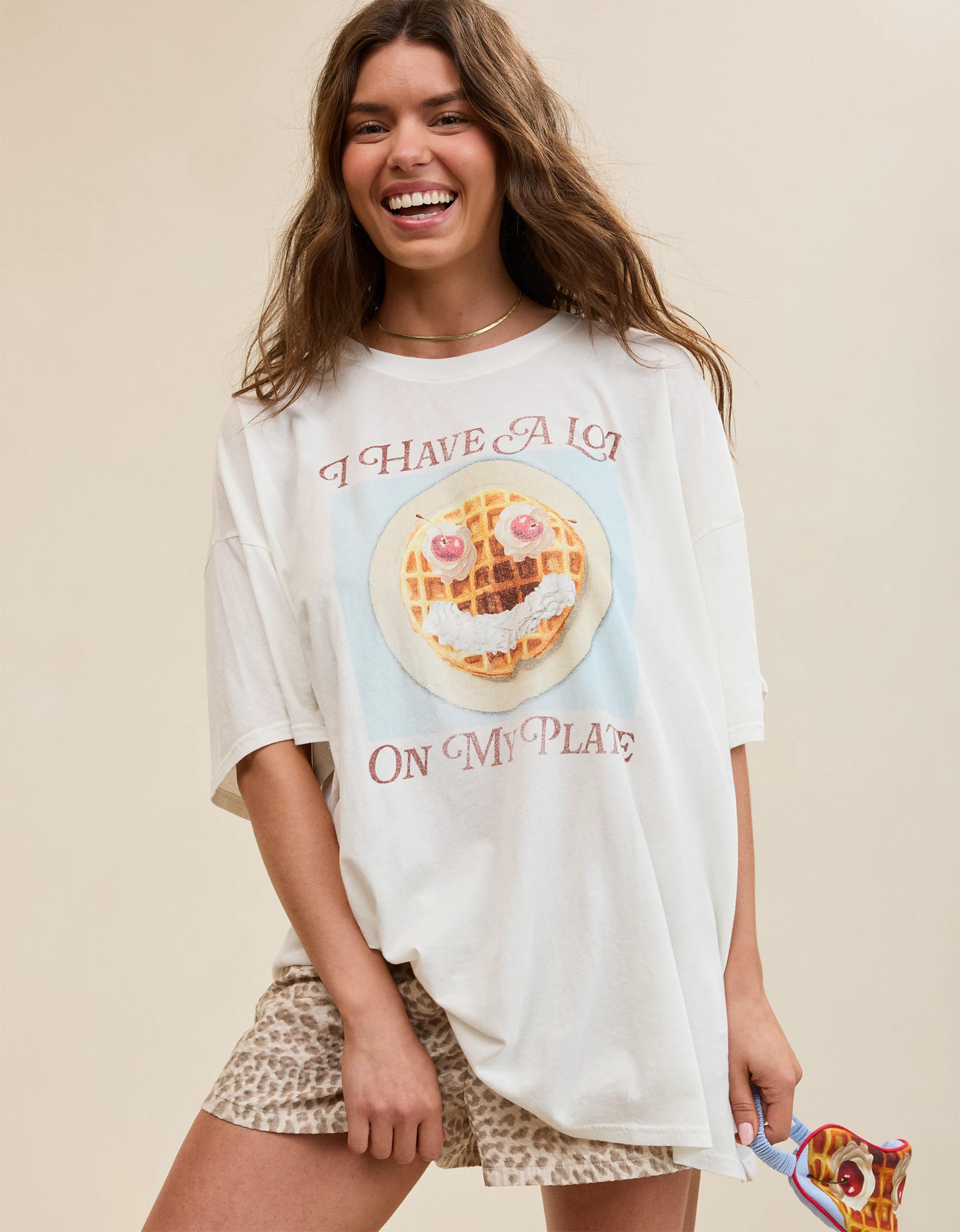 OVERSLEPT by Aerie Sleep Happens Night Tee | American Eagle Outfitters (US & CA)