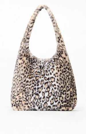 John Galt Leopard Faux Fur Shoulder Bag | PacSun
