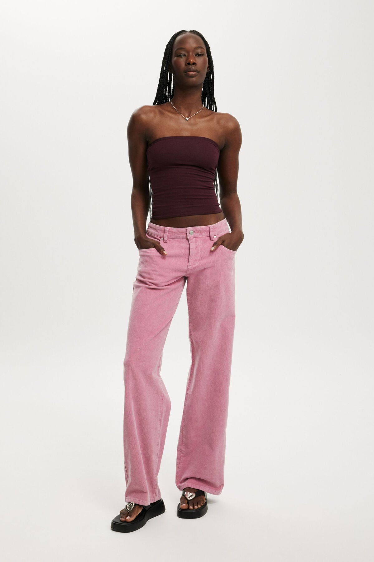 Low Rise Straight Cord Pant | Cotton On (US)