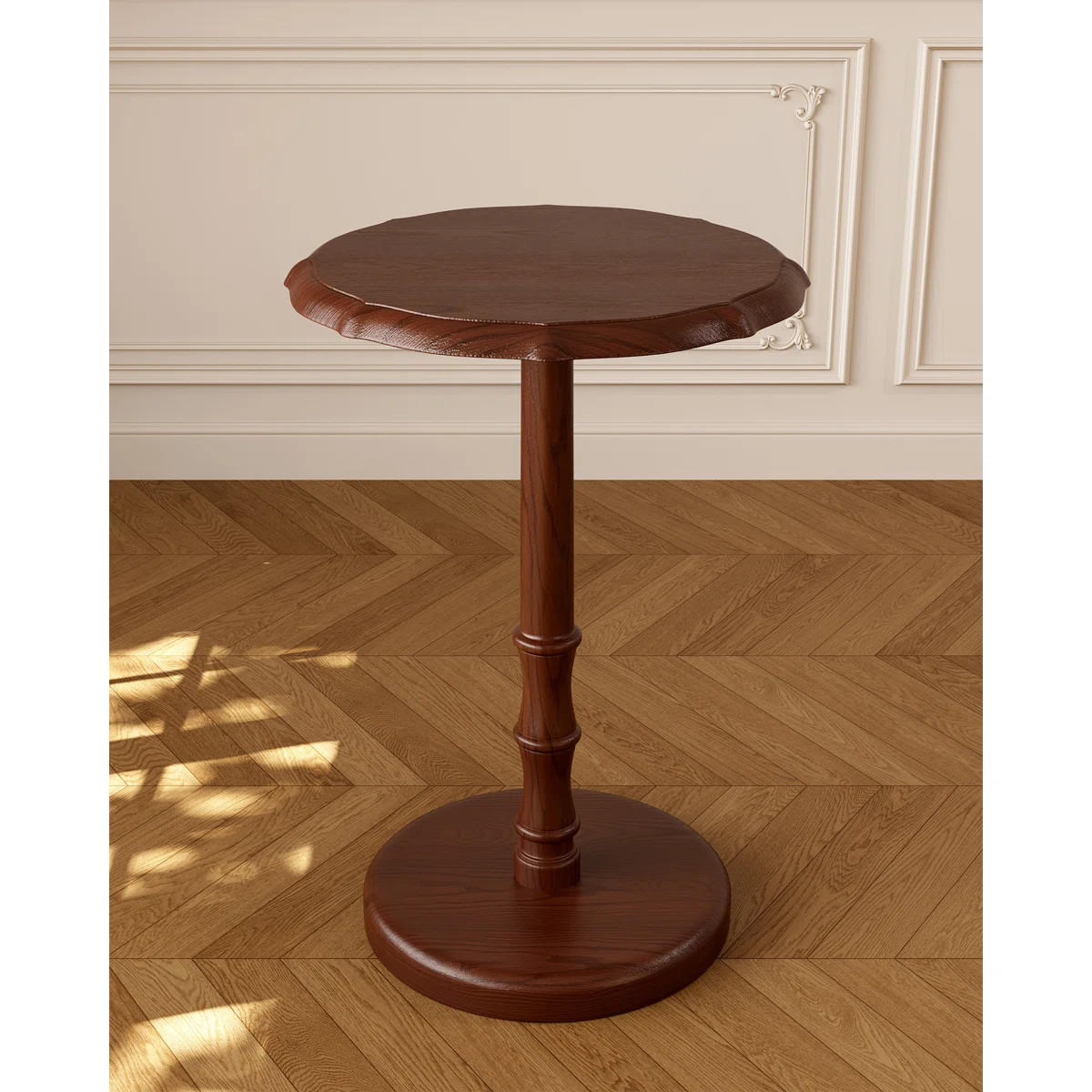Solid Wood Pedestal Side Table, Vintage Round End Table For Living Room & Bedroom, Accent Table N... | Wayfair North America