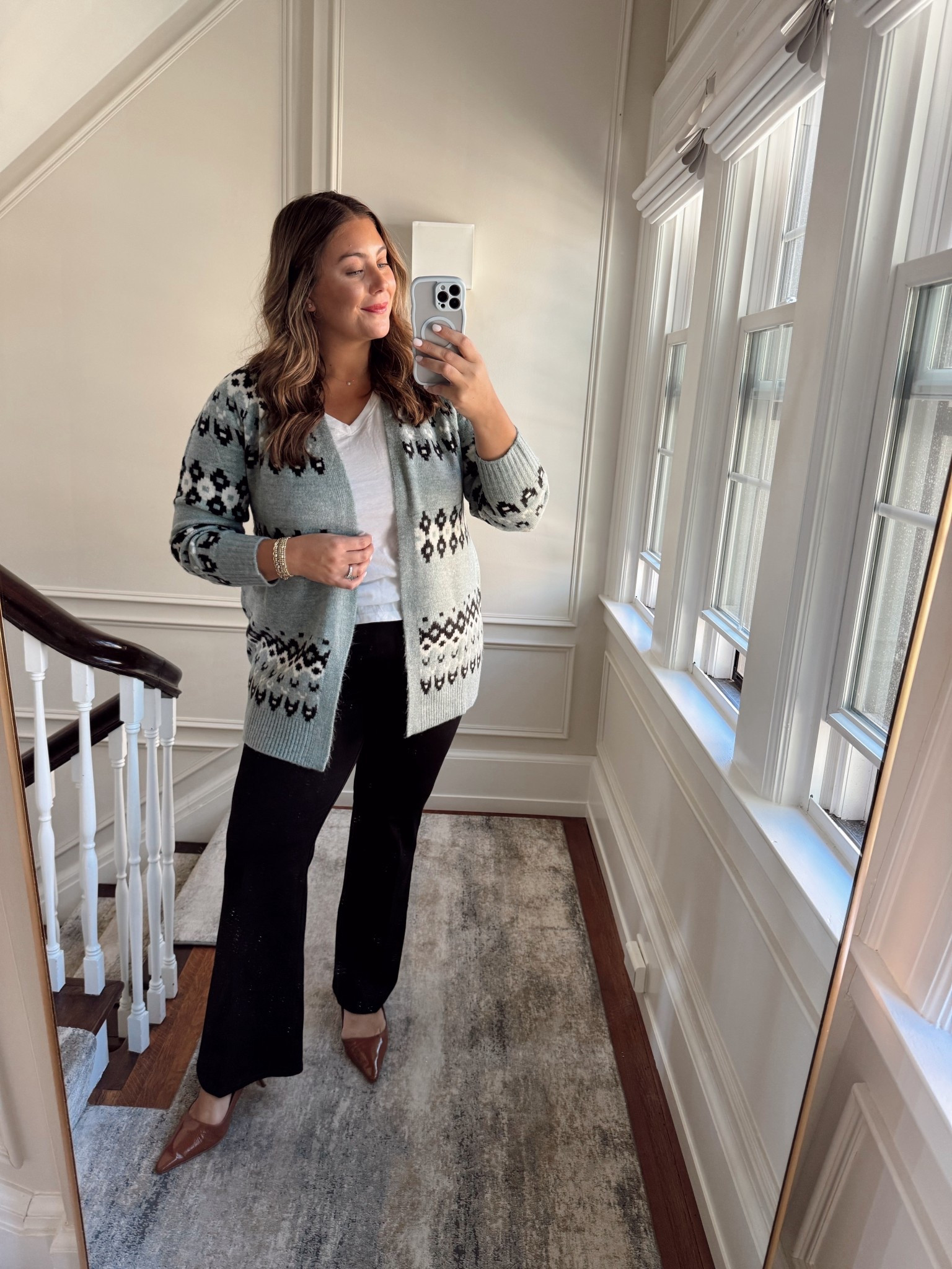 Work outfit - teacher outfit - office outfit - wearing size 14/16 in cardigan, 18 in pants. 

#LTKPlusSize #LTKWorkwear #LTKSeasonal