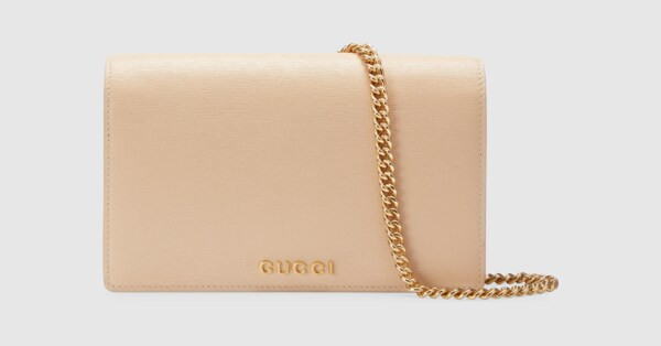 Chain wallet with Gucci script | Gucci (US)