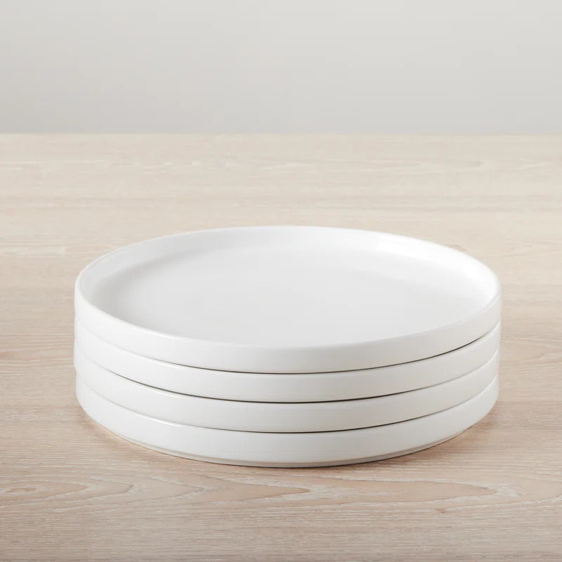Izie Straight Lip Stoneware Salad Plate (Set of 4) | Wayfair North America