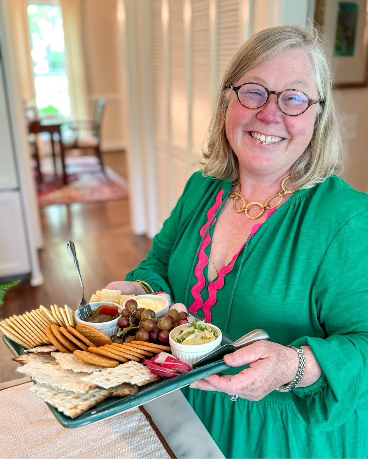 Mahjong Day at Lyn's house means an amazing homemade meal—from start to finish. As an appetizer, she made the "Dip Trio" of Tzatziki, Whipped Feta, and Butter Bean Hummus from @kelsybarnardclark cookbook "Southern Get-Togethers." It was absolutely delicious! What’s your favorite appetizer? Share your recipe in the comments below, we would love to know!

#LTKParties #LTKHome #LTKGiftGuide