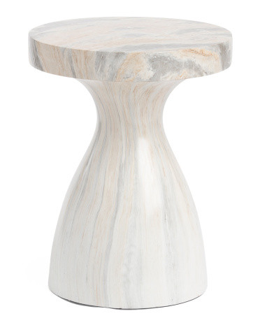 20in Marble Look Accent Table | TJ Maxx