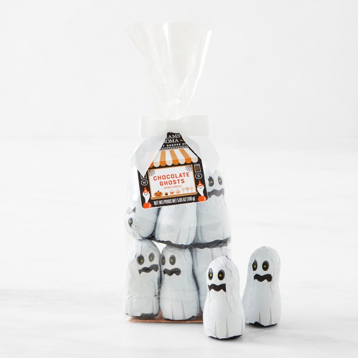Williams Sonoma Large Foiled Chocolate Ghosts | Williams-Sonoma