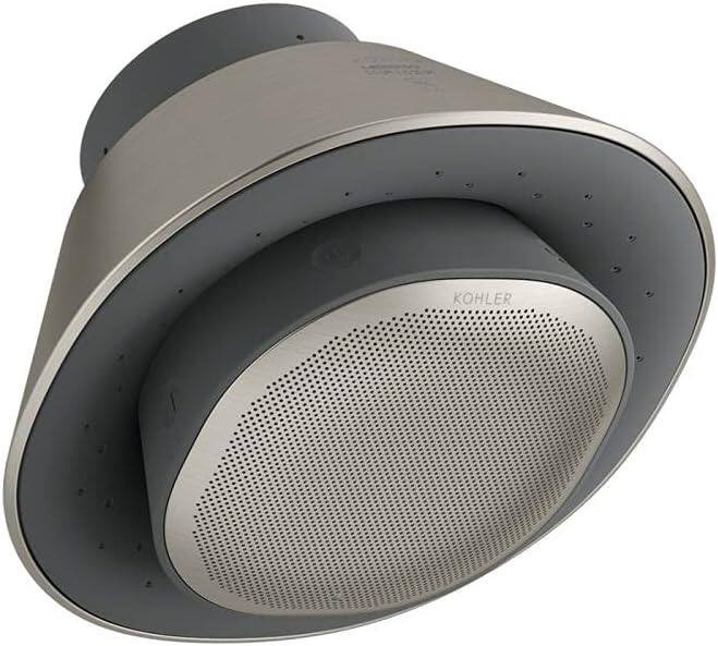 Kohler - Moxie Showerhead and Waterproof Bluetooth Wireless Speaker, 1.75 gpm - Brushed Nickel - Brushed Nicklet | Best Buy U.S.