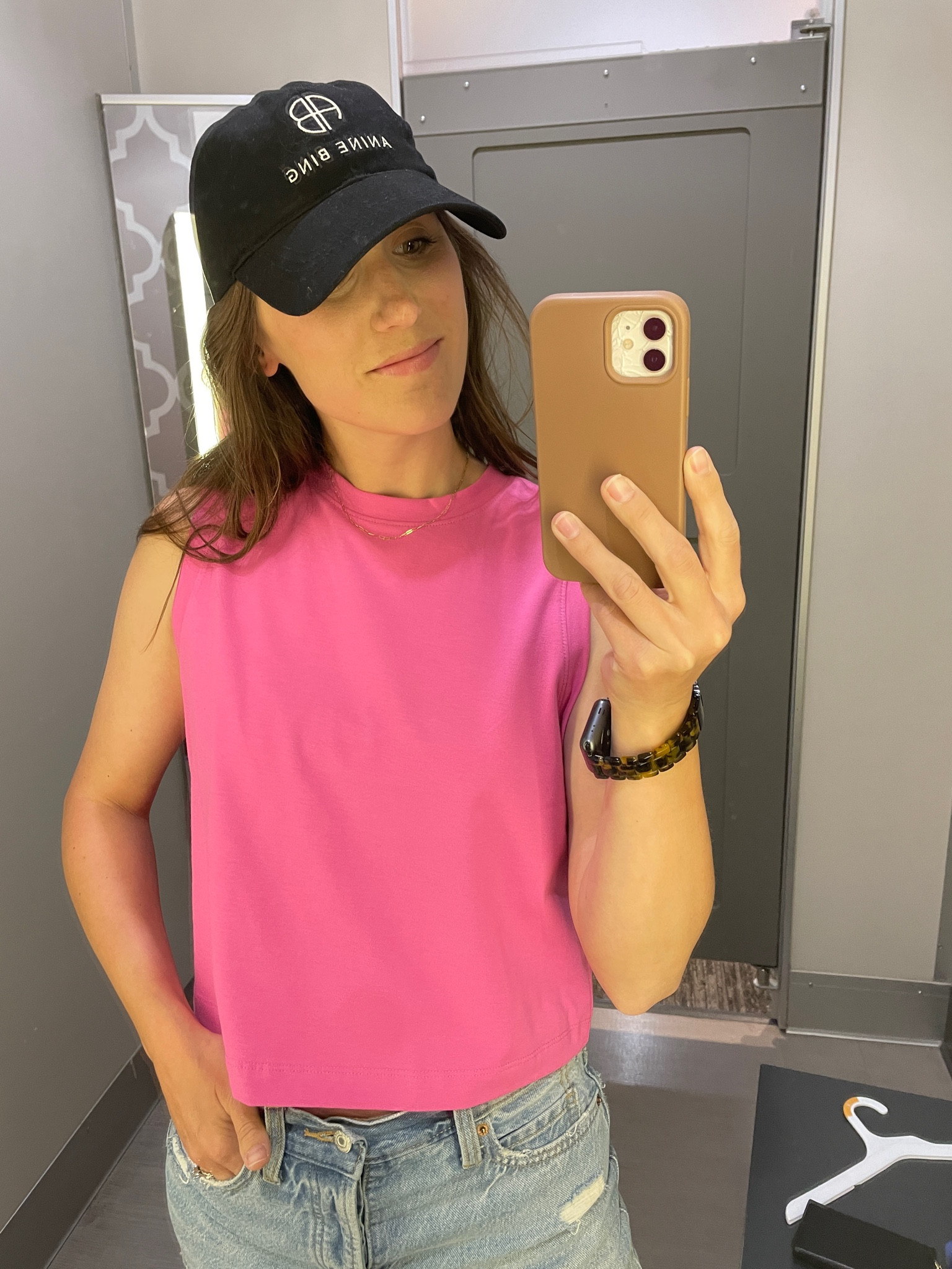 $8 tank from Target. Multiple colors, true to size. The perfect throw on for summer or layering piece for all year. #tanktop #targetfinds #ltkunder25 #summeroutfit #baseballcap 

#LTKSeasonal #LTKFind #LTKunder50