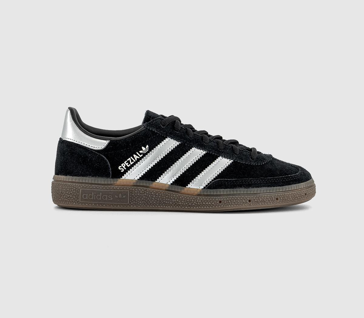 Adidas Womens Handball Spezial Trainers Black Silver Metalic Gum, 5.5 | Office Shoes (UK)