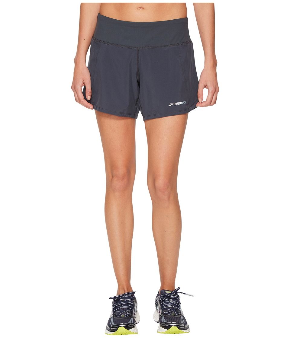 Brooks - Chaser 5 Shorts (Asphalt) Women's Shorts | Zappos