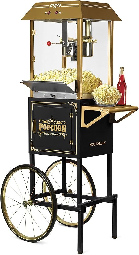 Nostalgia Popcorn Maker Machine - Professional Cart With 10 Oz Kettle Makes Up to 40 Cups - Vinta... | Amazon (US)