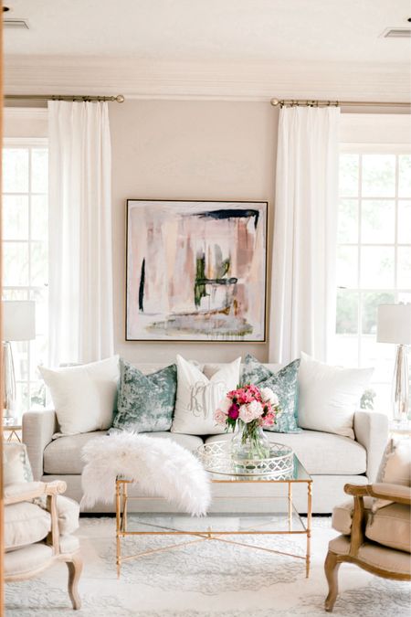 Formal living room design living room, sofa, outfit, pillows, designer, look, pillows, art, large scale, art, white, pinch, pleat, drapes, gold, leaf, coffee, table, mirror, top, coffee, table, accent chairs, French style, accent, chairs, home, decor, home, furniture, home, inspiration

#LTKHome #LTKFindsUnder50 #LTKFindsUnder100