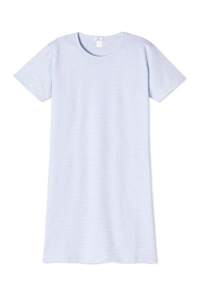 Pima Weekend Nightgown in French Blue | LAKE Pajamas