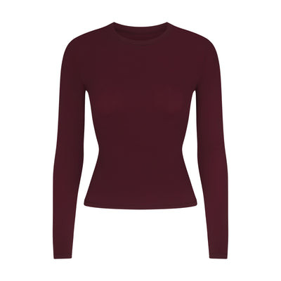SKIMS Long Sleeve T-Shirt | Red | Small | Fits Everybody | SKIMS (US)