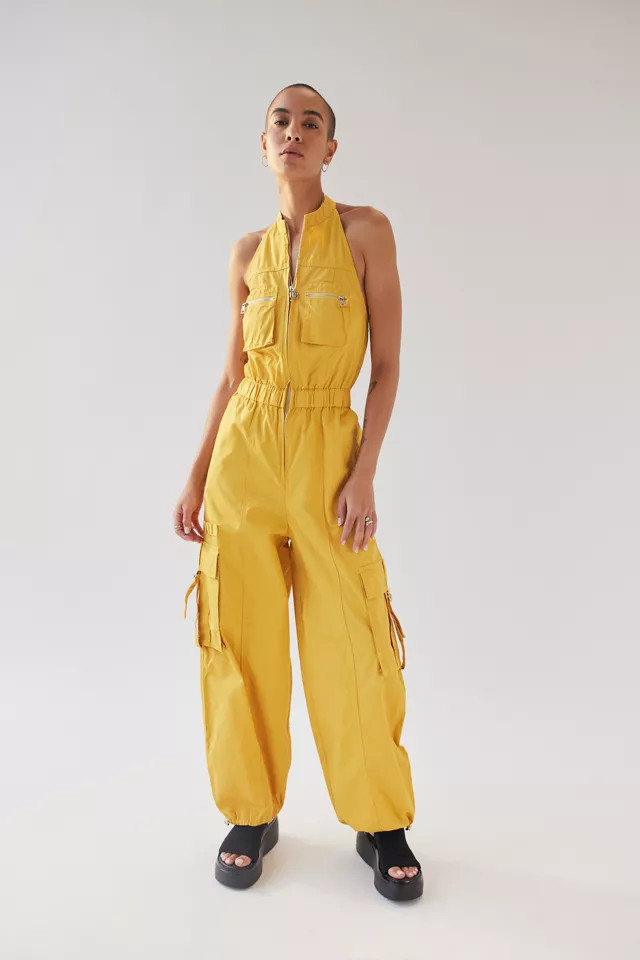 UO Zola Halter Utility Jumpsuit | Urban Outfitters (US and RoW)