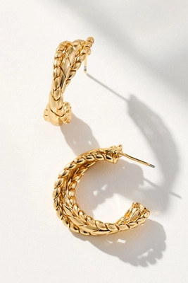 Twisted Lasso Hoop Earrings | Anthropologie (US)