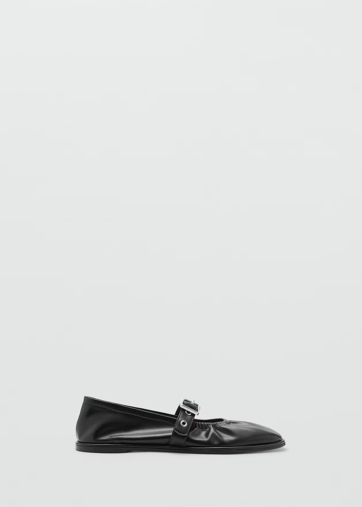 Round-toe ballerinas with buckle - Women | MANGO USA | MANGO (US)