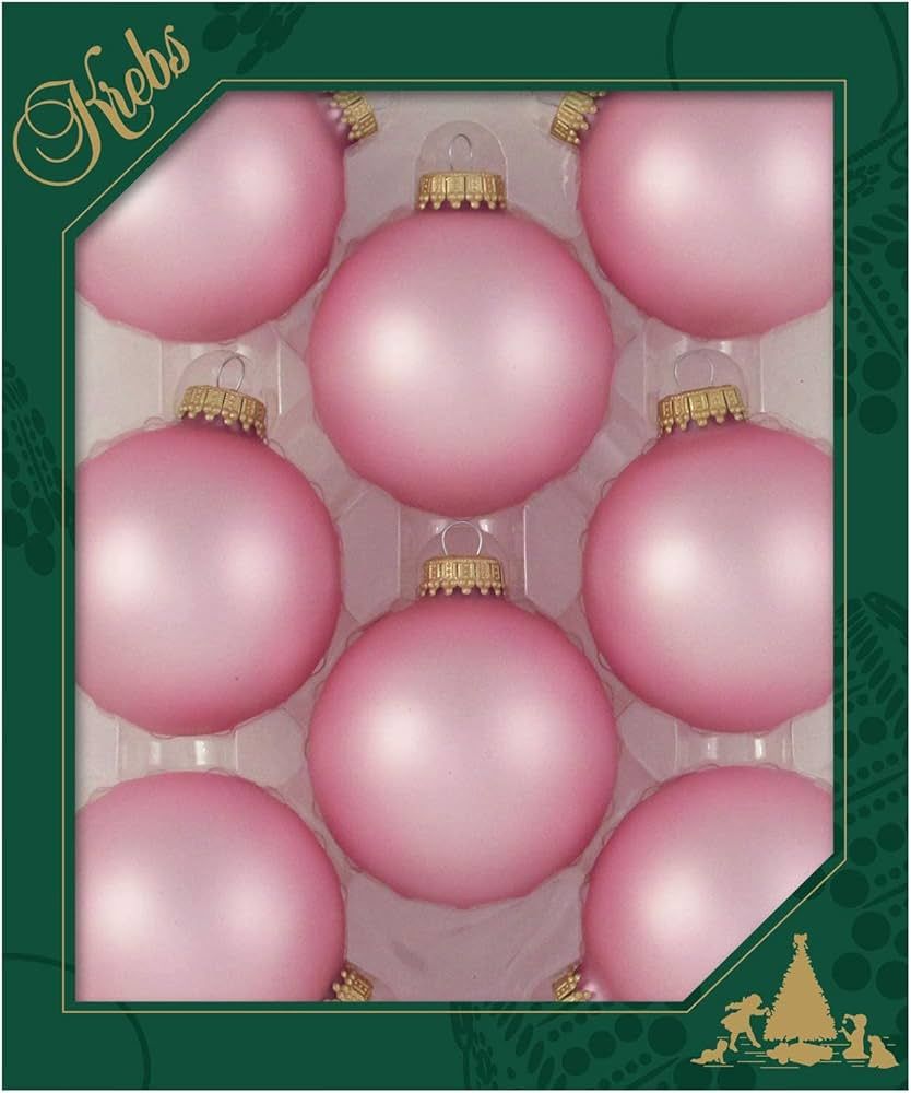 Christmas Tree Ornaments - 67mm/2.625" Designer Glass Balls from Christmas by Krebs - Handmade Se... | Amazon (US)