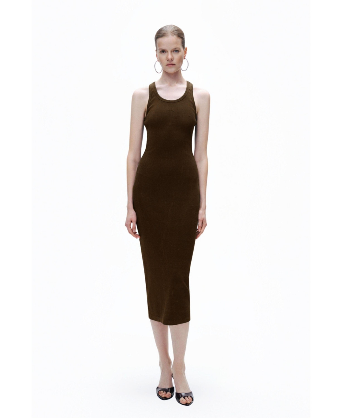 Nocturne Women's Printed Detail Midi Dress - Dark brown | Macy's