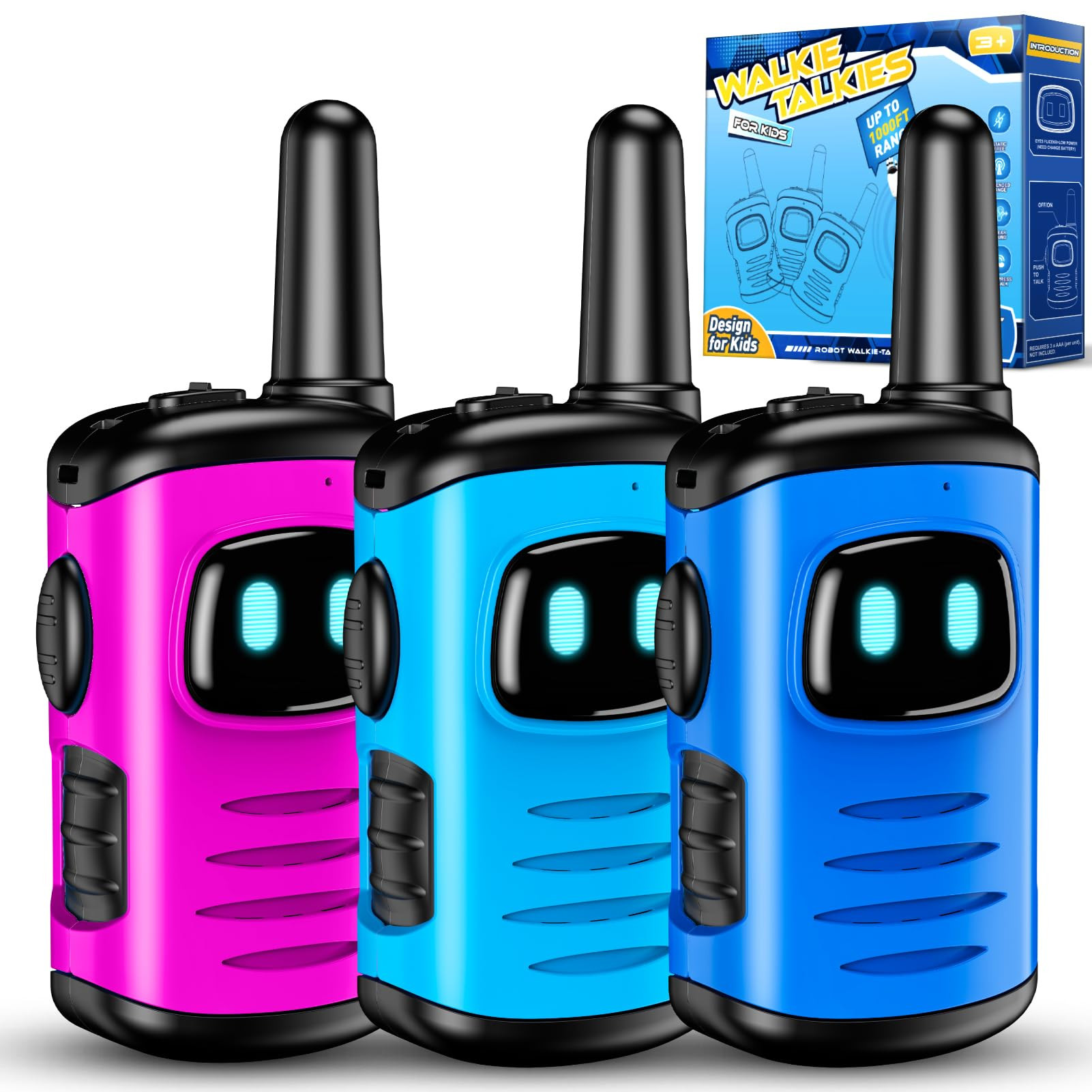 Kids Walkie Talkies Toys for Boys: 3 Pack Robots Walkies Talkies Kids Christmas Birthday Gifts fo... | Amazon (US)