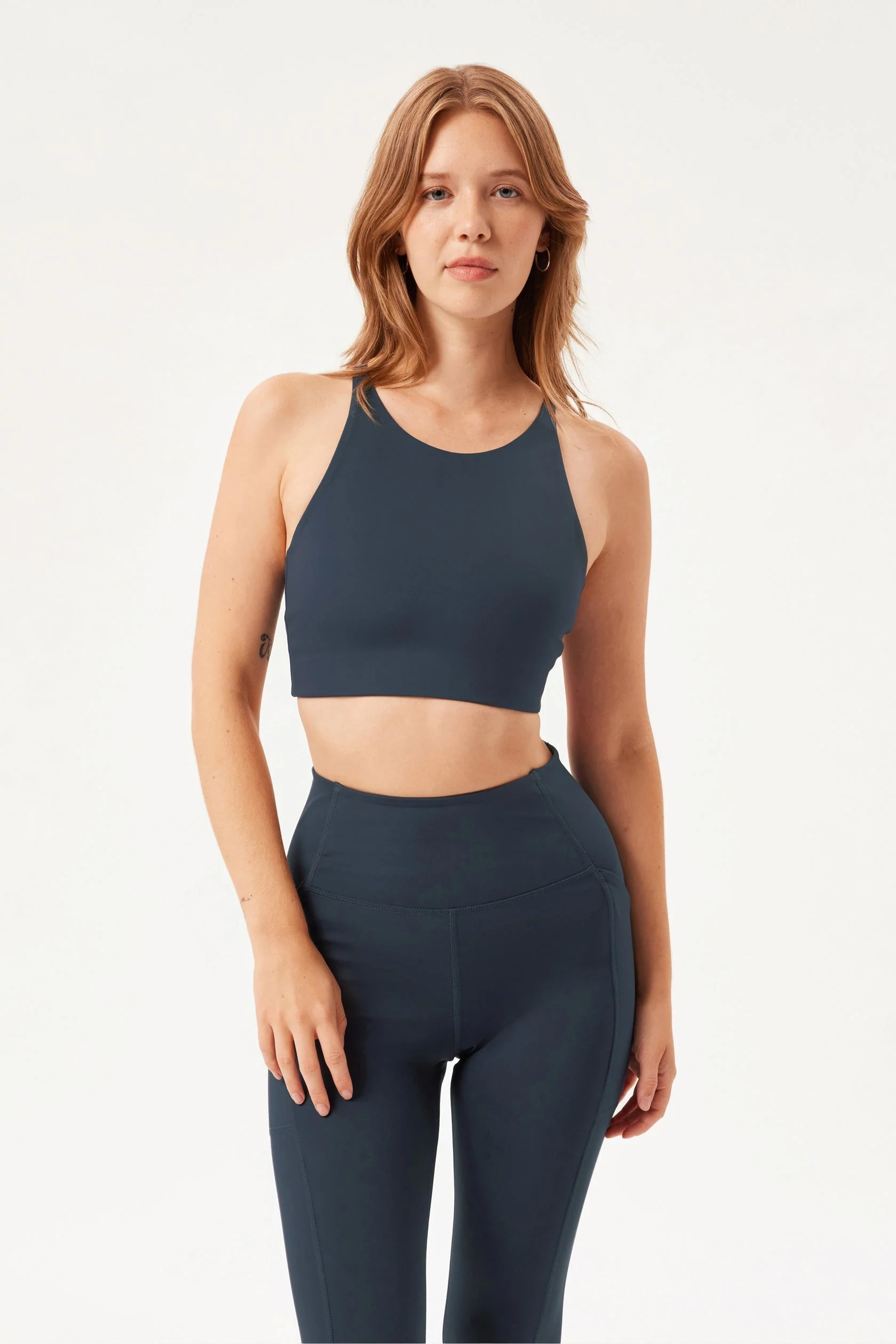Midnight Topanga Halter Bra | Girlfriend Collective