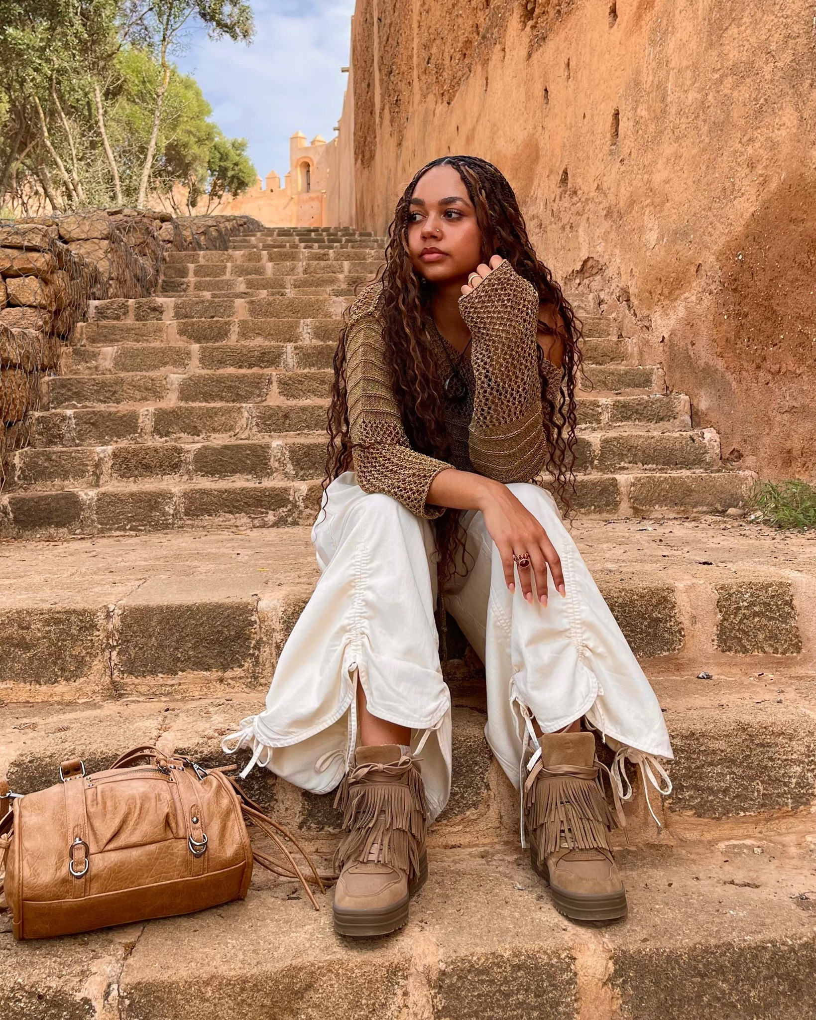 Morocco day 1 🤎

Summer outfit, summer style, wedge trainers, Isabel Marant trainers, Free People, cargo trousers, off the shoulder jumper, holiday outfit, city bag

#LTKsummer #LTKtravel #LTKuk