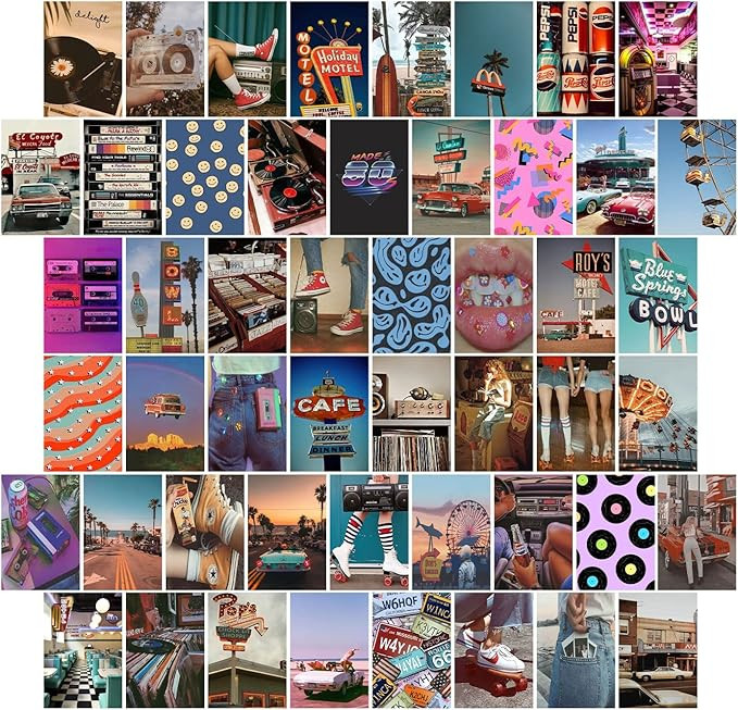 Anguxer 50 PCS wall collage kit aesthetic, aesthetic room decor, photo aesthetic pour chambre, ae... | Amazon (FR)
