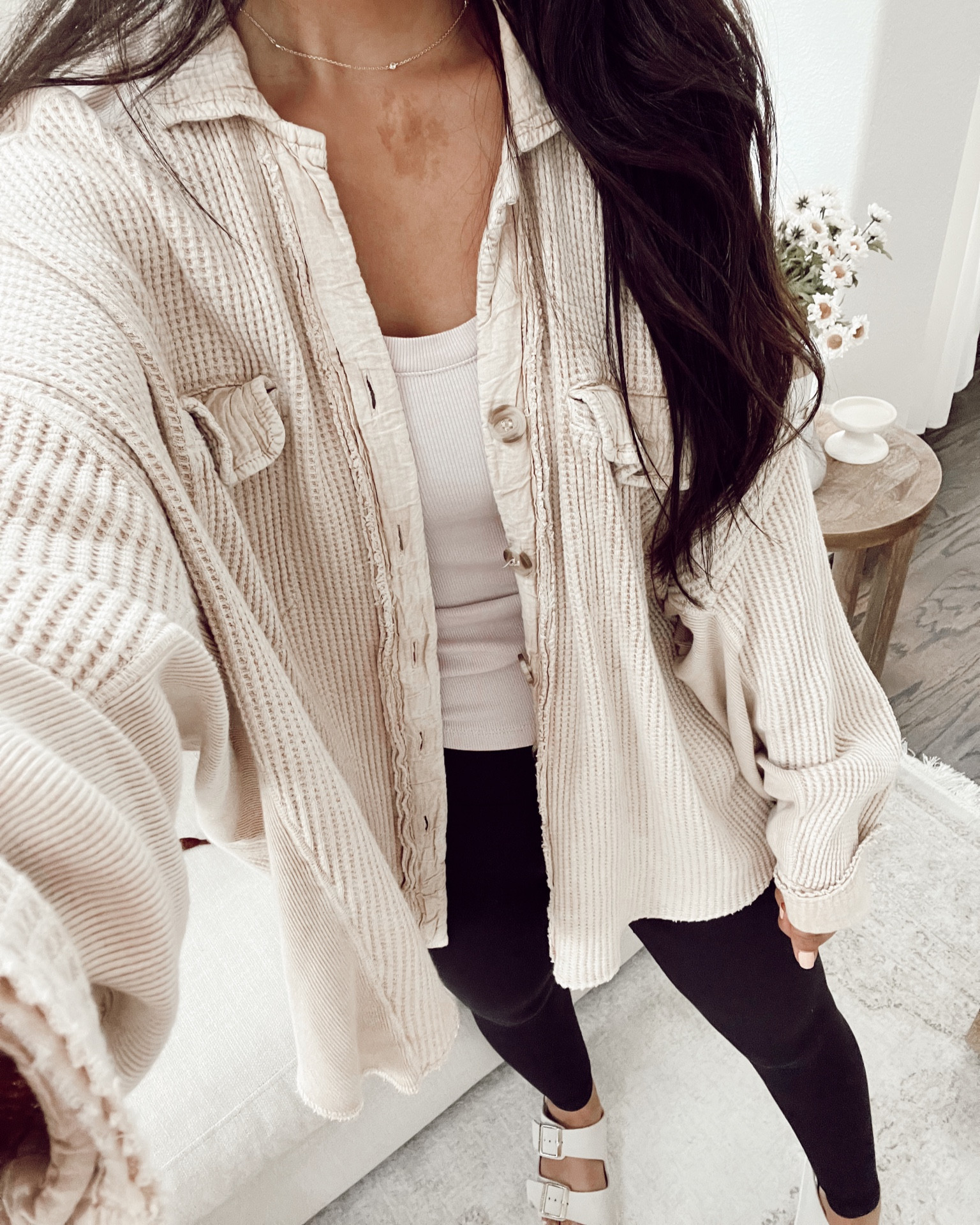 Love this Free People Shacket so much! Have had mine since last Fall and I wear it all the time! I sized down to an XS and usually wear S. Target tank and Lululemon dupe leggings. Birkenstocks TTS size 38 #ootd #falloutfit


#freepeople #scout #freepeoplescout #buttonup #fallinspo #comfyoutfits #everydaystyle #casual #fallstyle #dallas #latina #amazonfinds #amazonleggings #lululemondupe #sweater #fallsweater #birkenstocks #sandals #everydaystyle 

#LTKtravel #LTKSeasonal #LTKunder50