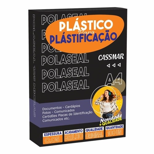 Polaseal Plástico Para Plastificação A4 220x307x0,05mm 100un | Americanas BR