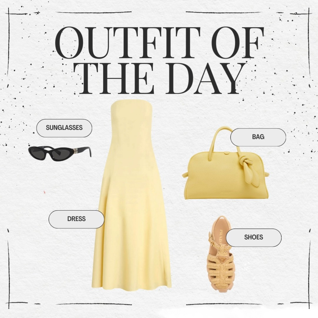 Sunshine vibes only 🌼✨ Loving this yellow dress for the perfect spring refresh! Bag, shoes and sunglasses of the season! Prada raffia fisherman sandals, miu miu sunglasses, jacquemus light yellow purse #SpringStyle #HelloSunshine #YellowMood  

 #LTKSeasonal #LTKStyleTip #LTKItBag