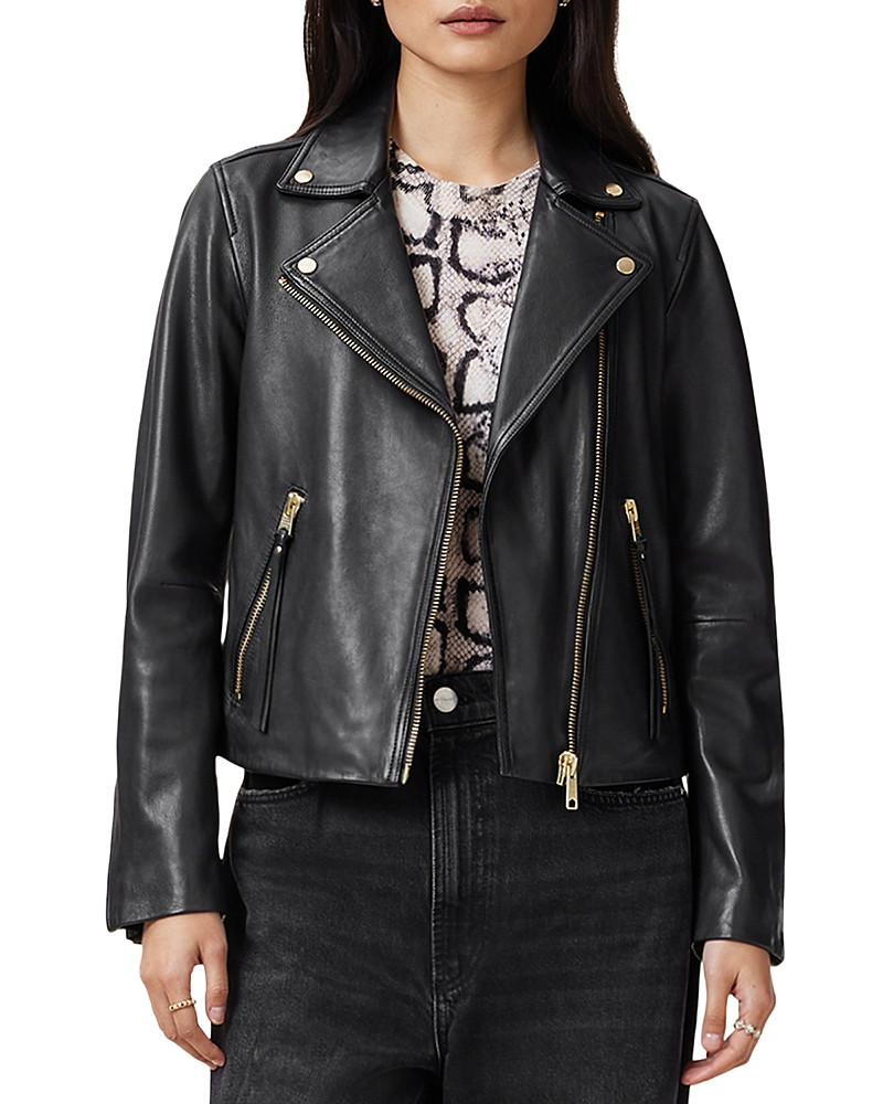 Allsaints Dalby Slim Fit Leather Biker Jacket | Bloomingdale's (US)