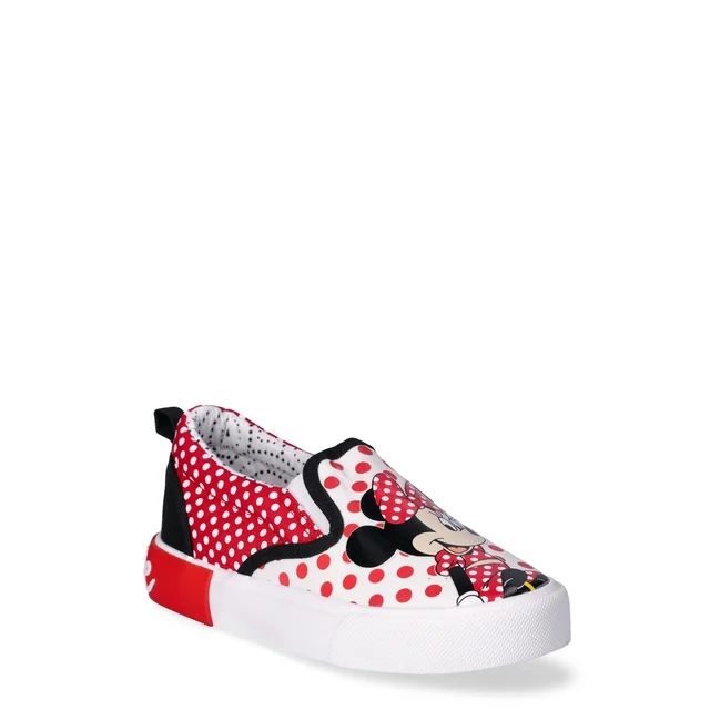Disney Little Girl & Big Girl Minnie Mouse Twin Gore Slip-on Shoes, Sizes 13-5 | Walmart (US)