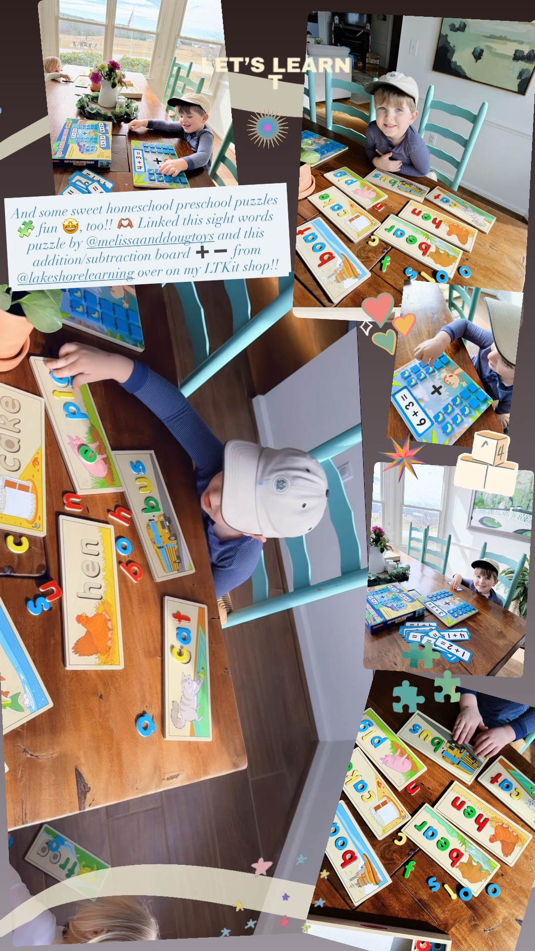 And some sweet homeschool preschool puzzles 🧩 fun 🤩, too!! 🫶🏽 Linked this sight words puzzle by @melissaanddougtoys and this addition/subtraction board ➕➖ from @lakeshorelearning over on my LTKit shop!! 

#LTKmorningroutine #LTKdayinmylife #LTKmomlife