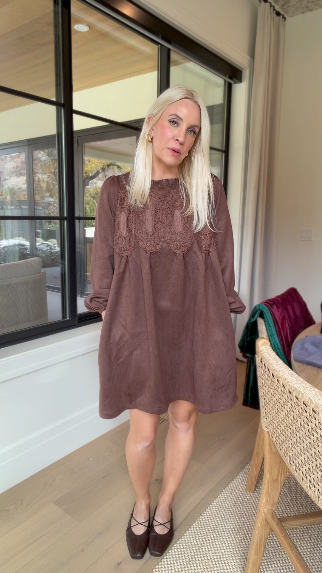 I am obsessed with this dress in suede! I do a size M

#LTKFindsUnder100 #LTKStyleTip #LTKFindsUnder50