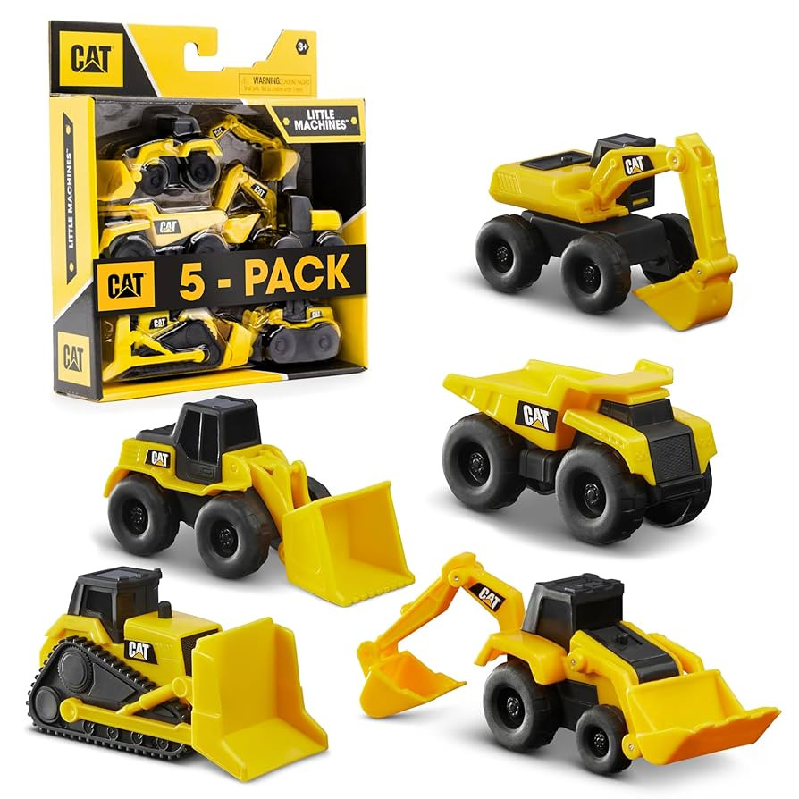 Cat Construction Little Machines 5 Pack - Great Cake Toppers | Amazon (US)