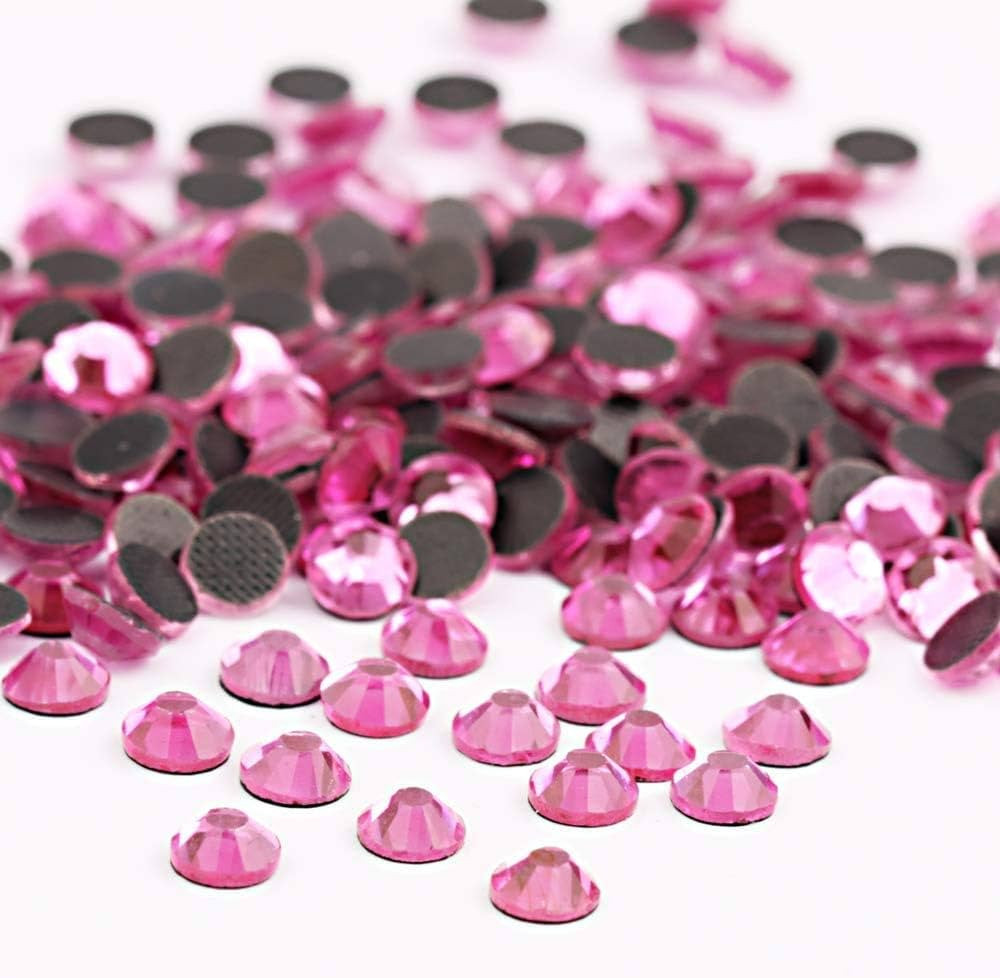 Beadsland Crystal Hotfix Rhinestone,Machine Cut Stone 1440pcs/pkg (Dk.Pink,SS10/3mm) | Amazon (US)