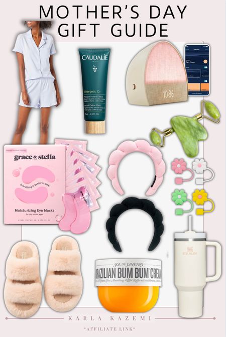 Mother’s Day gift guide!!! 

The perfect self care gifts that all mamas would love and appreciate🥰
• comfy cotton PJs
• face mask
• sunrise alarm clock
• under eye masks
• spa headbands
• gausha tools
• Stanley tumbler and accessories 
• fluffy slippers
• Brazilian Bum Bum cream








Gift guide for her, Mother’s Day gift guide, self care gifts, gifts under $50, Amazon finds, last minute Mother’s Day gift, last minute gift.

#LTKbeauty #LTKGiftGuide
