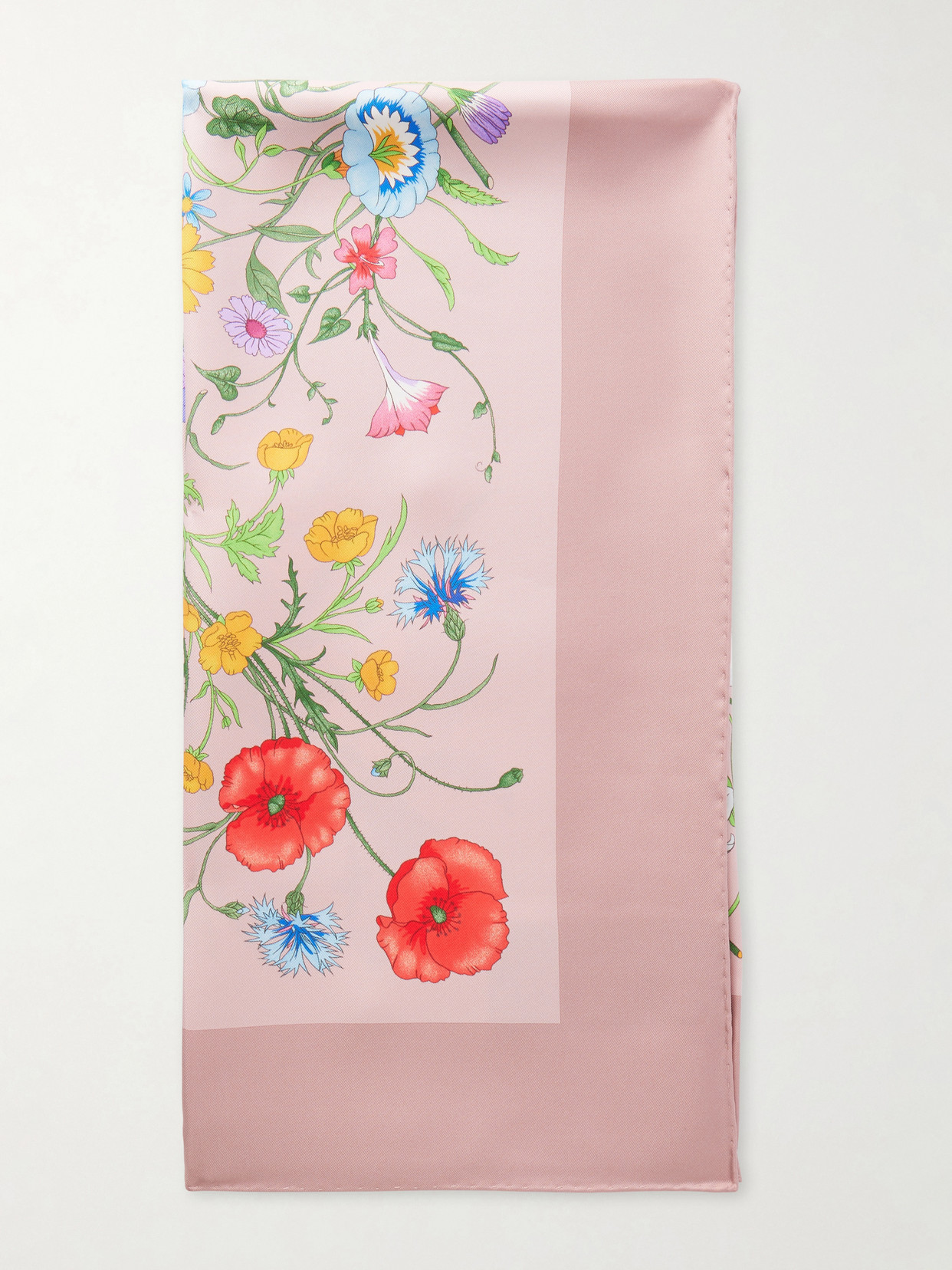 Gucci - Flora Floral-print Silk-twill Scarf - Multi | NET-A-PORTER (US)