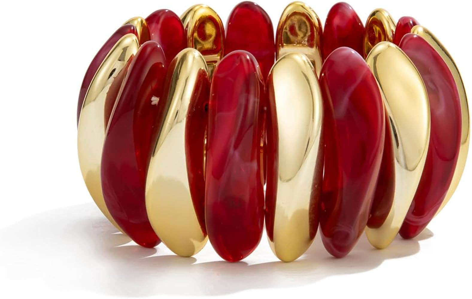 MIFYNN Acrylic Chunky Bangle Bracelets for Women Stackable Stretch Resin Bracelet Minimalist Colo... | Amazon (US)