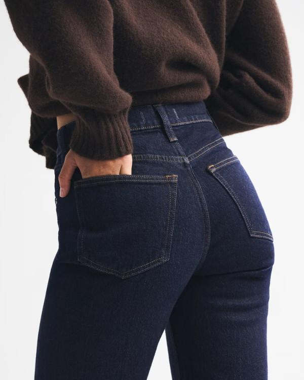 High Rise 90s Relaxed Cuffed Hem Jean | Abercrombie & Fitch (US)