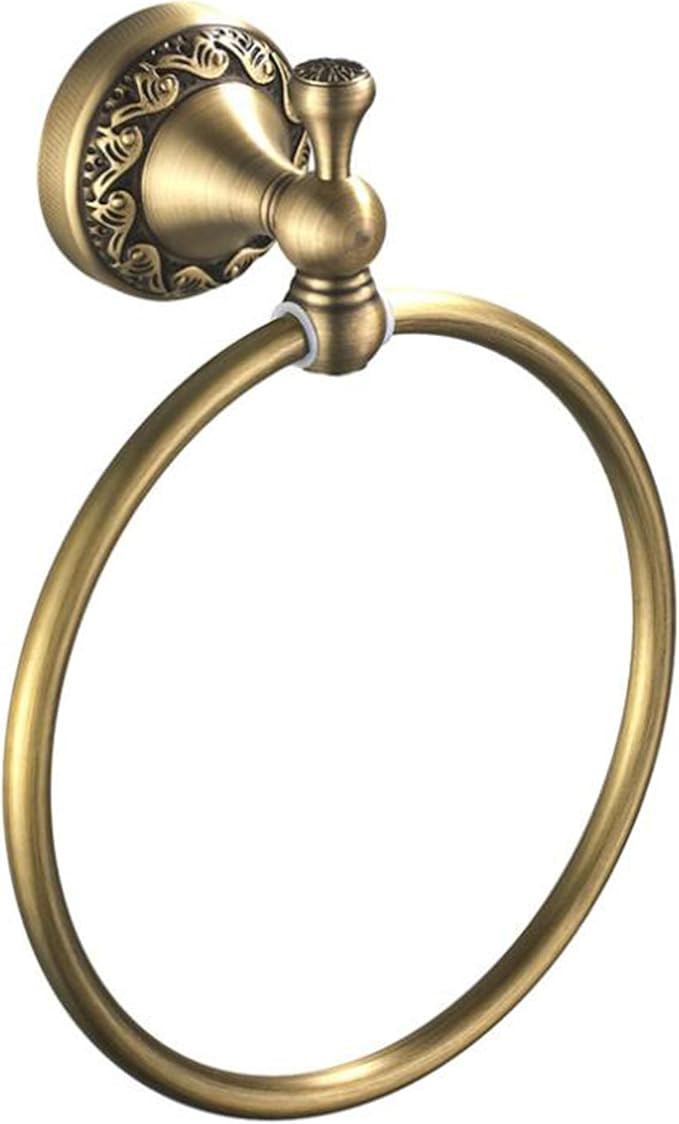 Towel Ring Antique Brass Hanger Hand Towel Holder for Bathroom Kitchen Accessories Wall Mounted,P... | Amazon (US)
