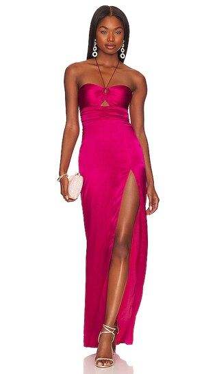 Amanda Uprichard x REVOLVE Destina Gown in Pink. - size S (also in L, M, XS) | Revolve Clothing (Global)