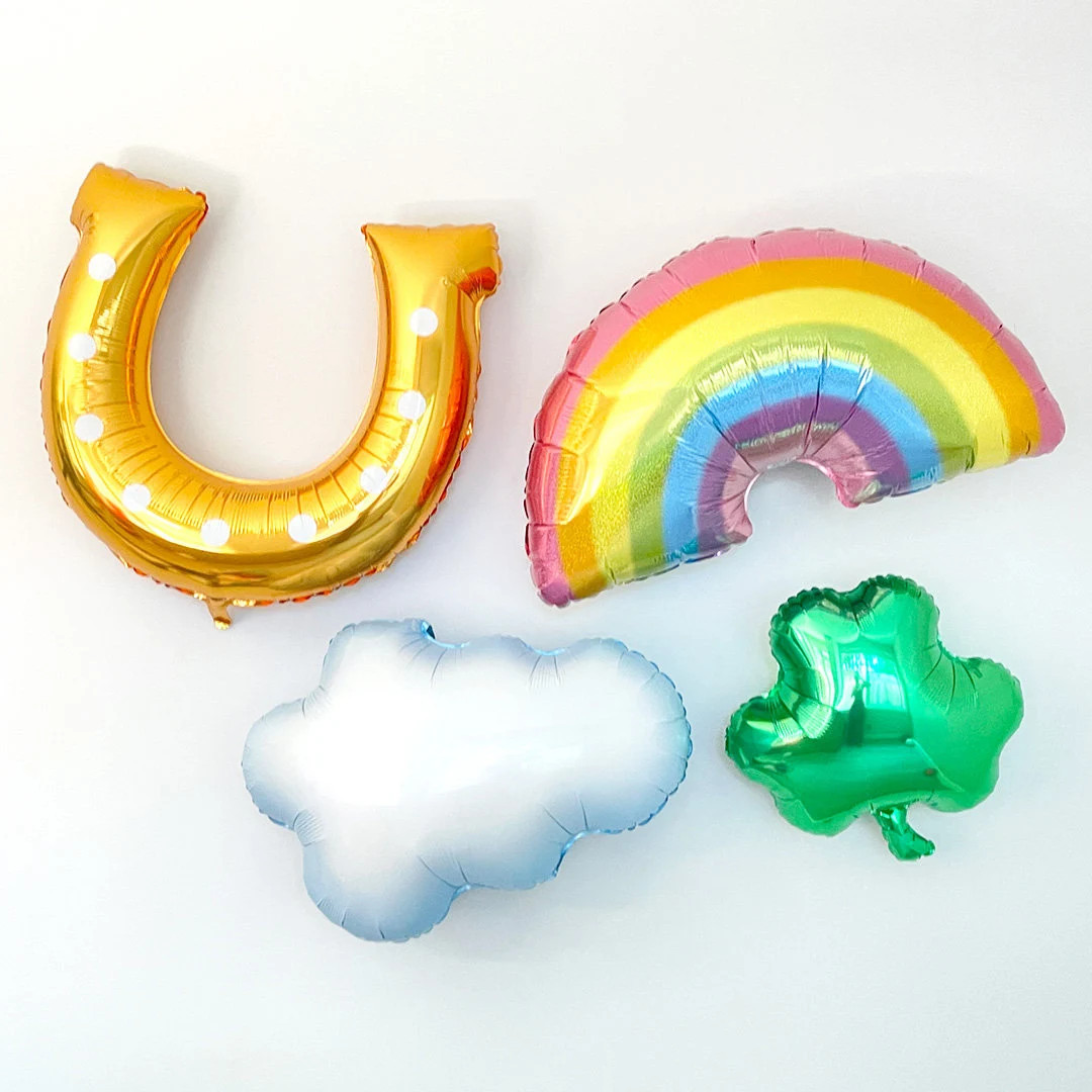 St. Patrick's Day Balloons, Shamrock Balloons, St. Patrick's Day Decor, Rainbow Balloon, Cloud Ba... | Etsy (US)