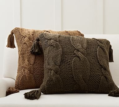 Bluma Handknit Pillow Covers | Pottery Barn (US)