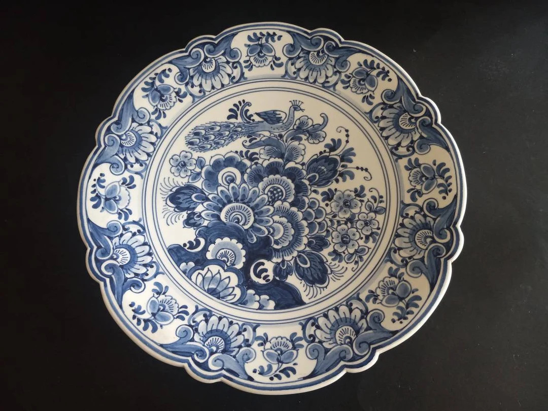 Antique Delfts Holland Blue and White Plate~ Handpainted ~1925 Purchased in Netherlands 9.5" FREE... | Etsy (US)