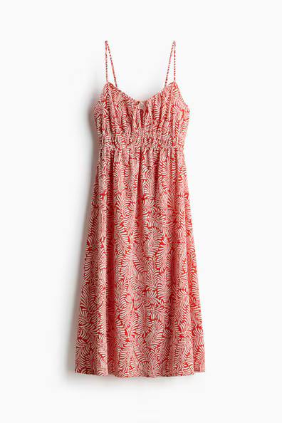 H & M - Crinkled Jersey Dress - Red | H&M (US + CA)